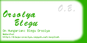 orsolya blegu business card